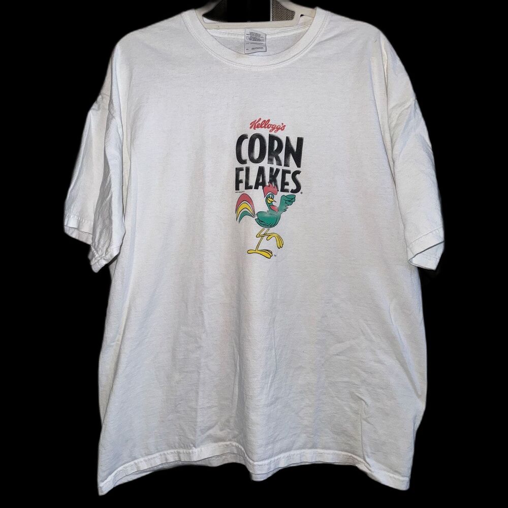 Gildan Men’s Kelloggs Corn Flakes Basic Graphic Tee Cereal T-Shirt Cotton XL